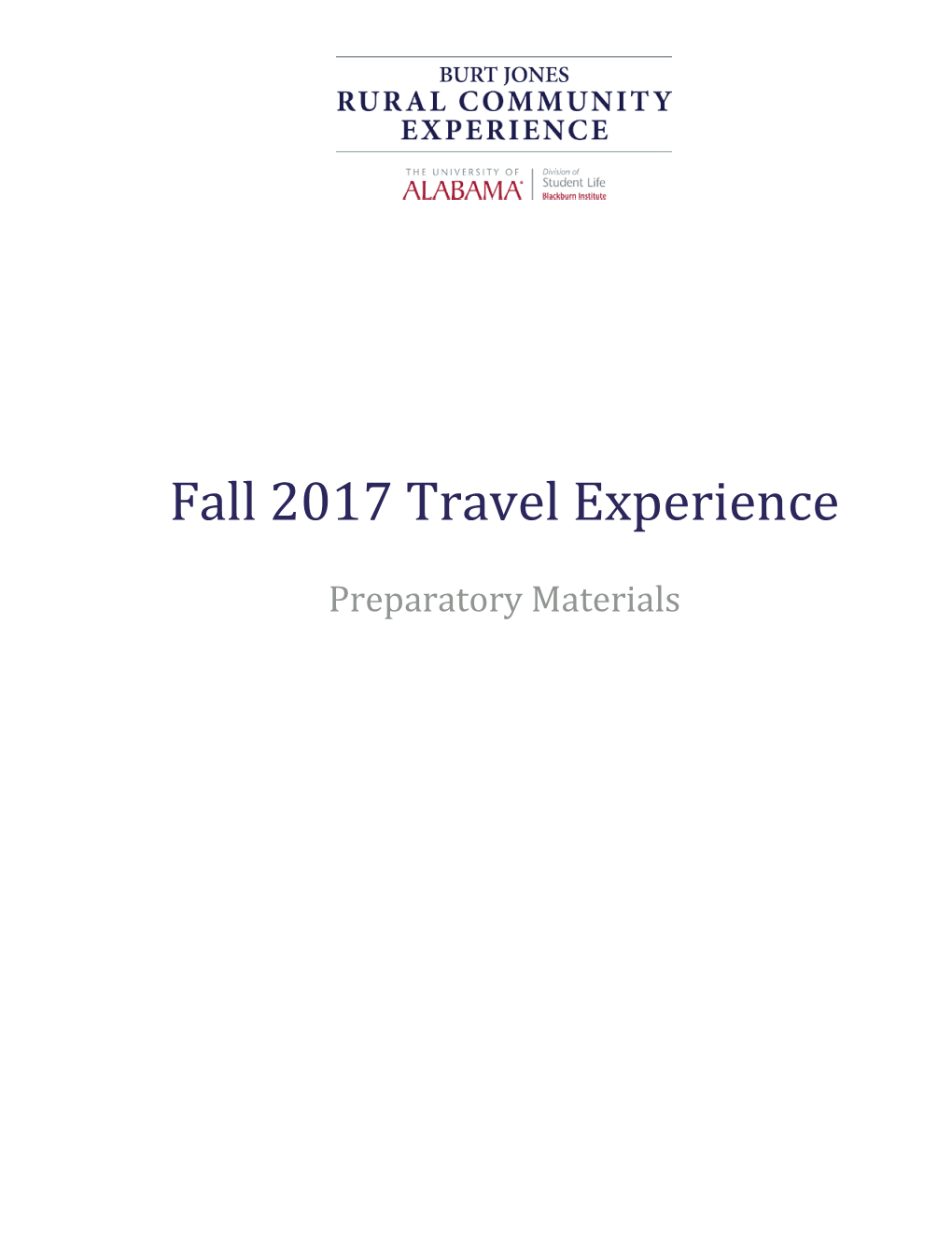 Fall 2017 Travel Experience