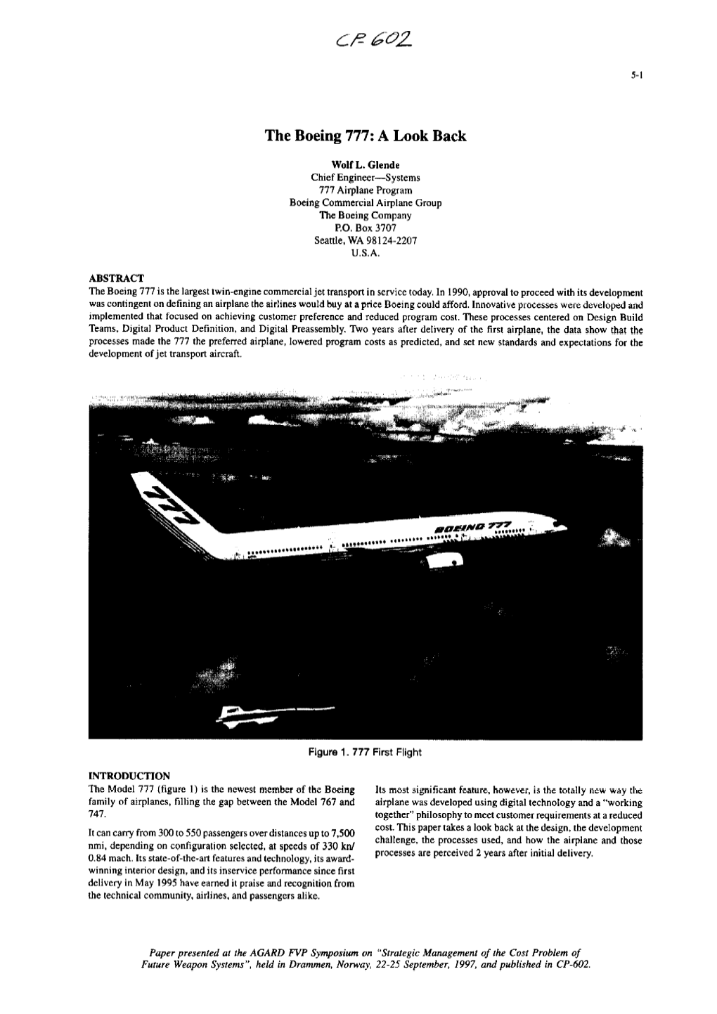 The Boeing 777: a Look Back