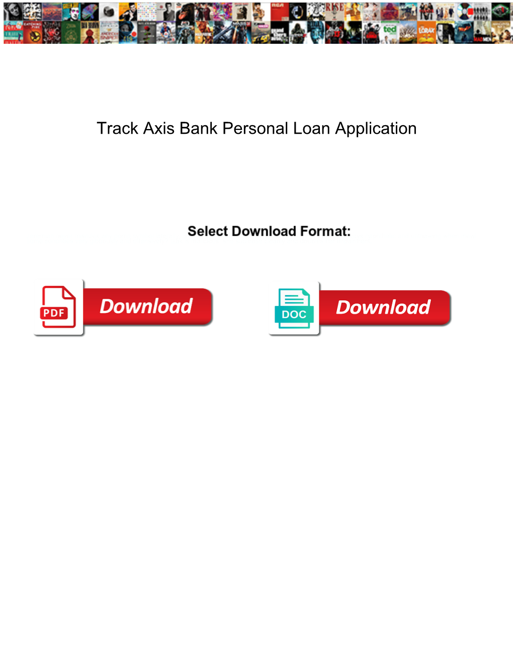 Track Axis Bank Personal Loan Application