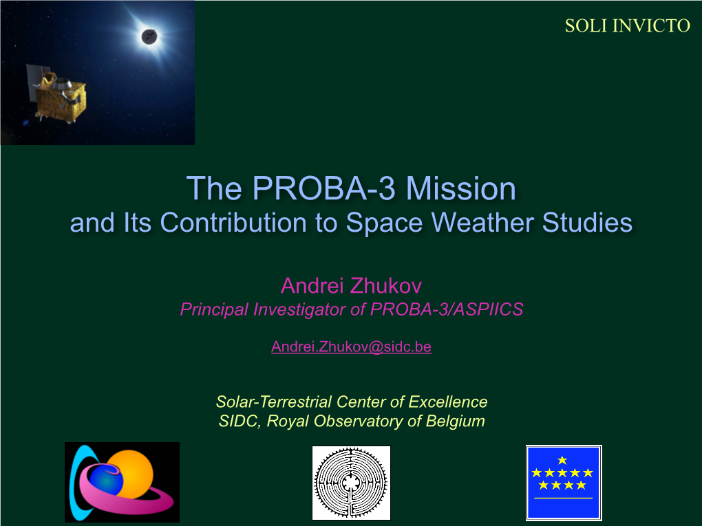 The PROBA-3 Mission and Its Contribution to Space Weather Studies