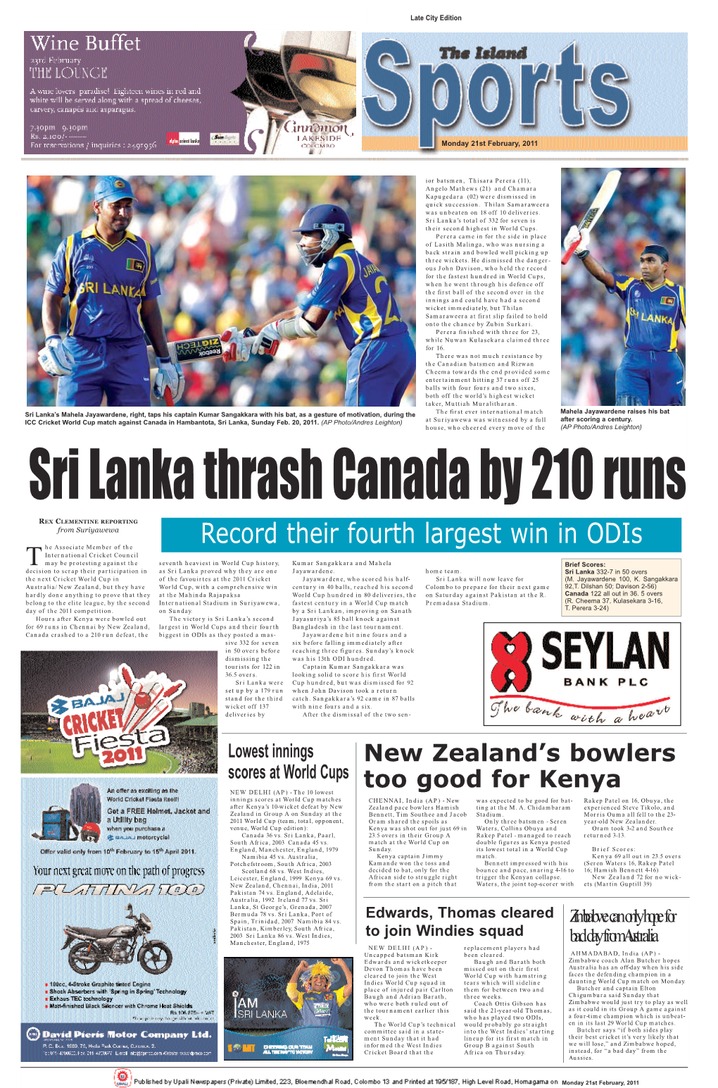 Record Their Fourth Largest Win in Odis