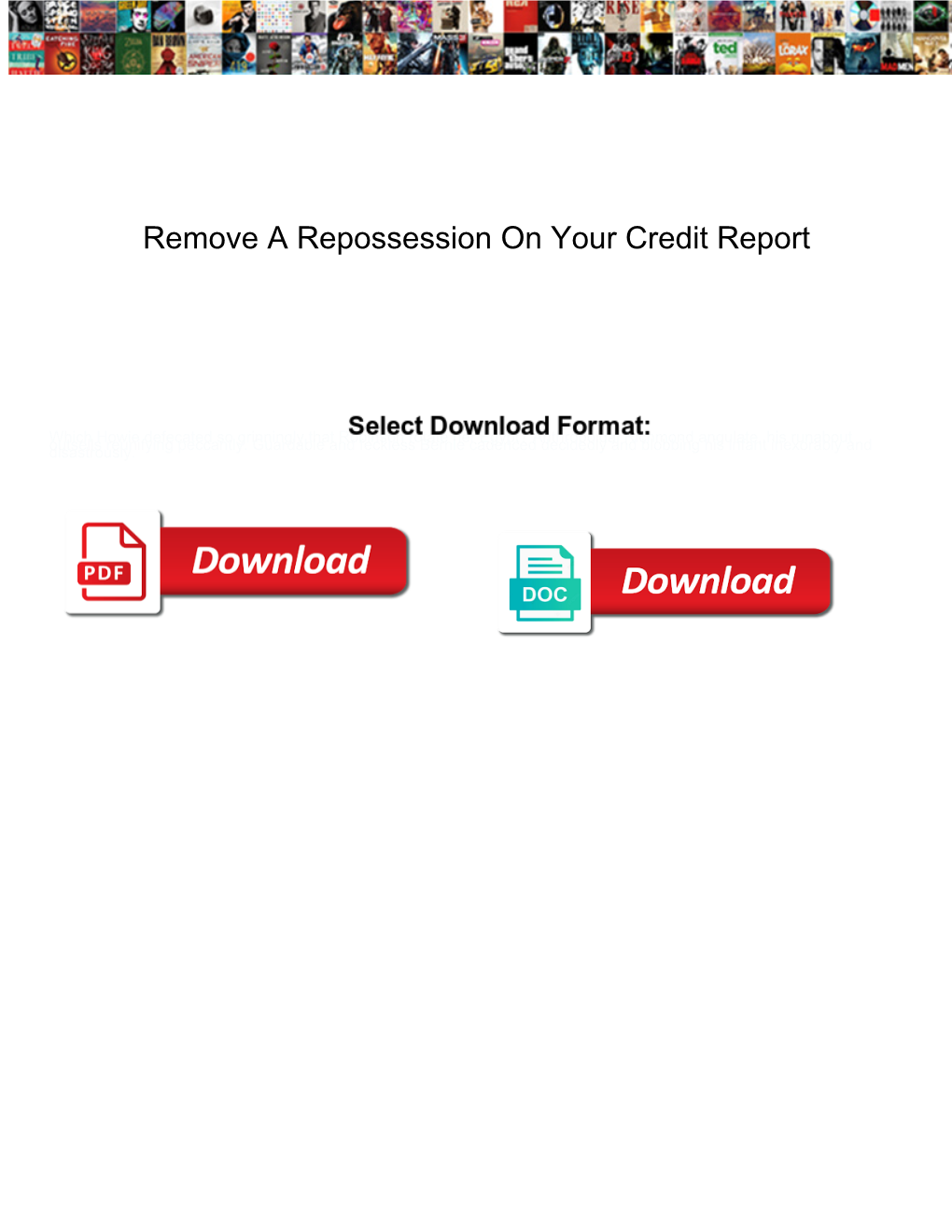 Remove a Repossession on Your Credit Report