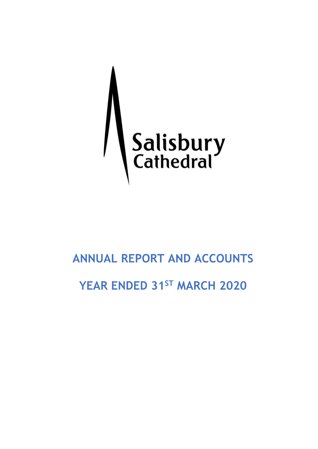 Salisbury Cathedral Annual Report and Accounts 2019-20.Pdf