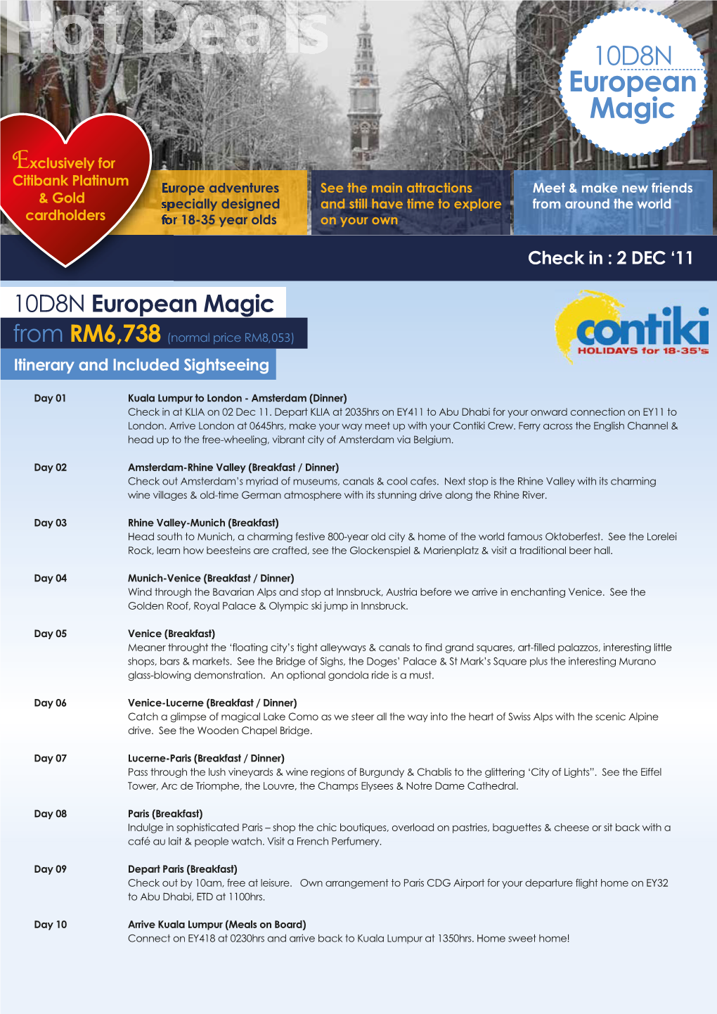 Hot Deals 10D8N European Magic