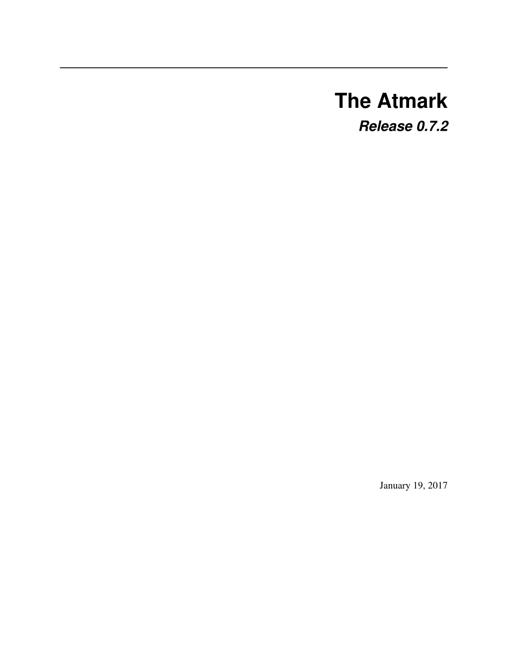 The Atmark Release 0.7.2