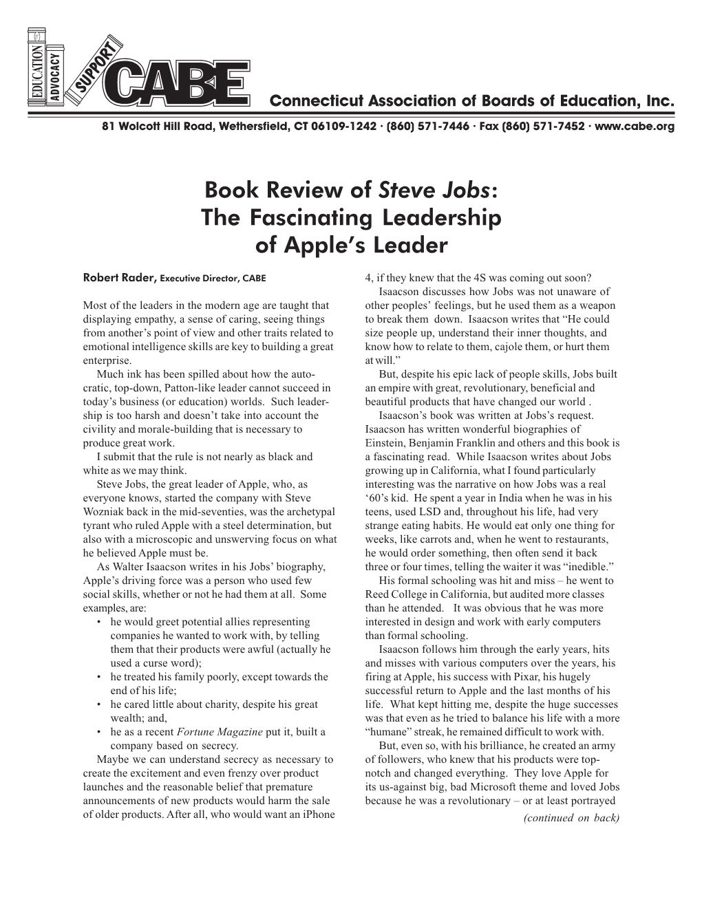 Book Review of Steve Jobs the Fascinating Leadership of Apple's Leader.Pmd