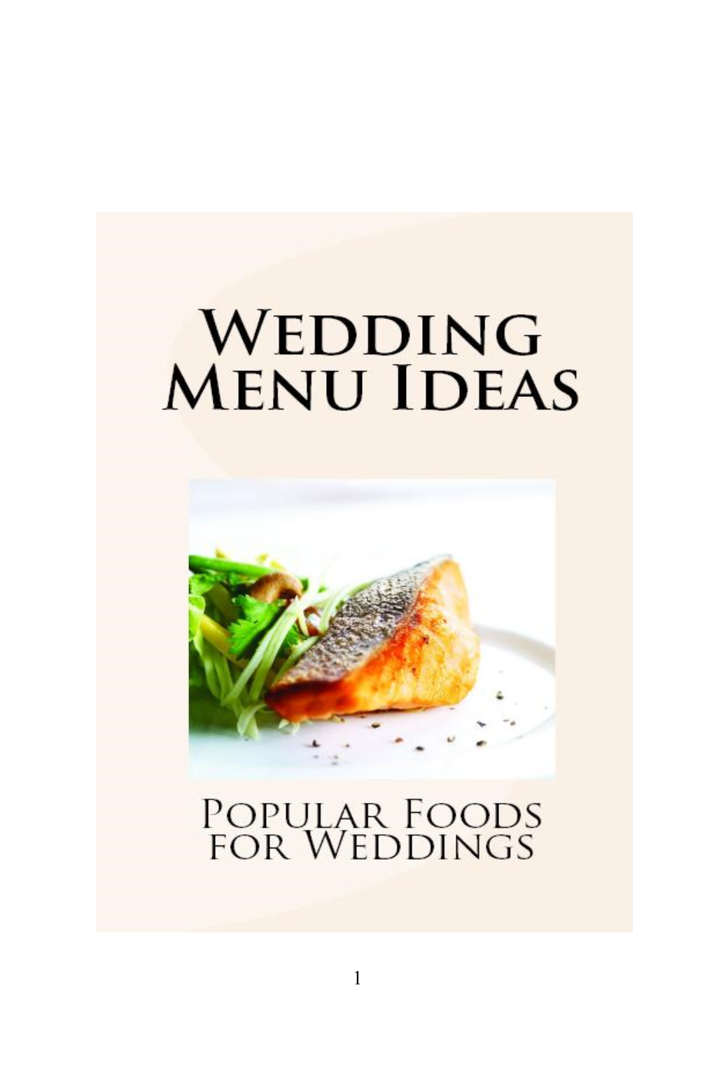 Wedding Menu Ideas