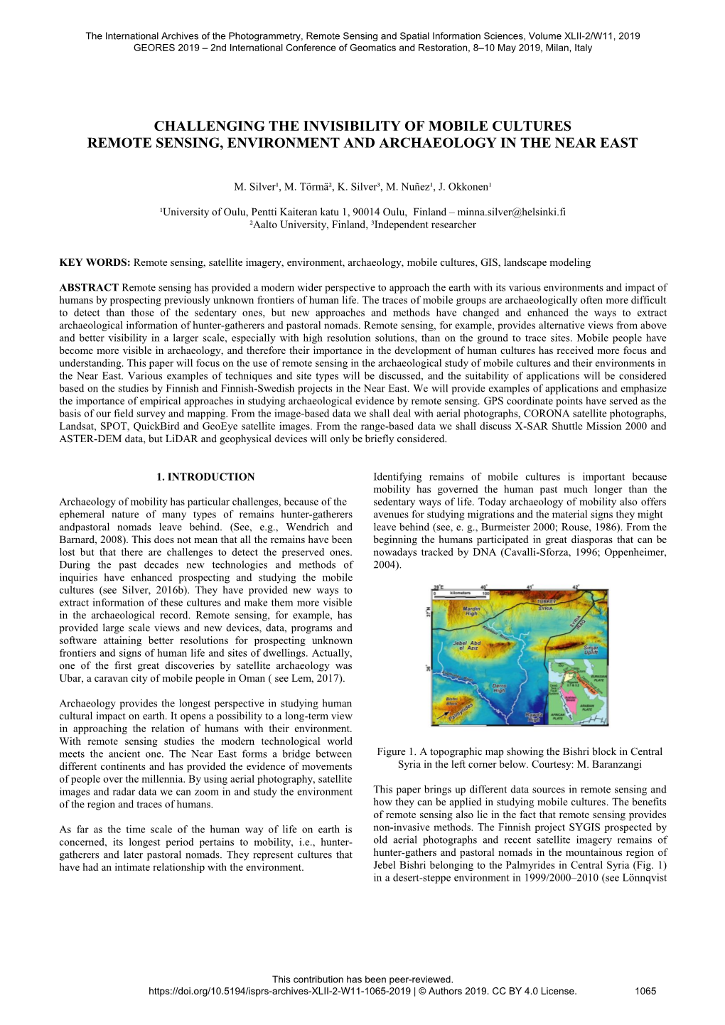 Challenging the Invisibility of Mobile Cultures Remote Sensing, Environment and Archaeology in the Near East