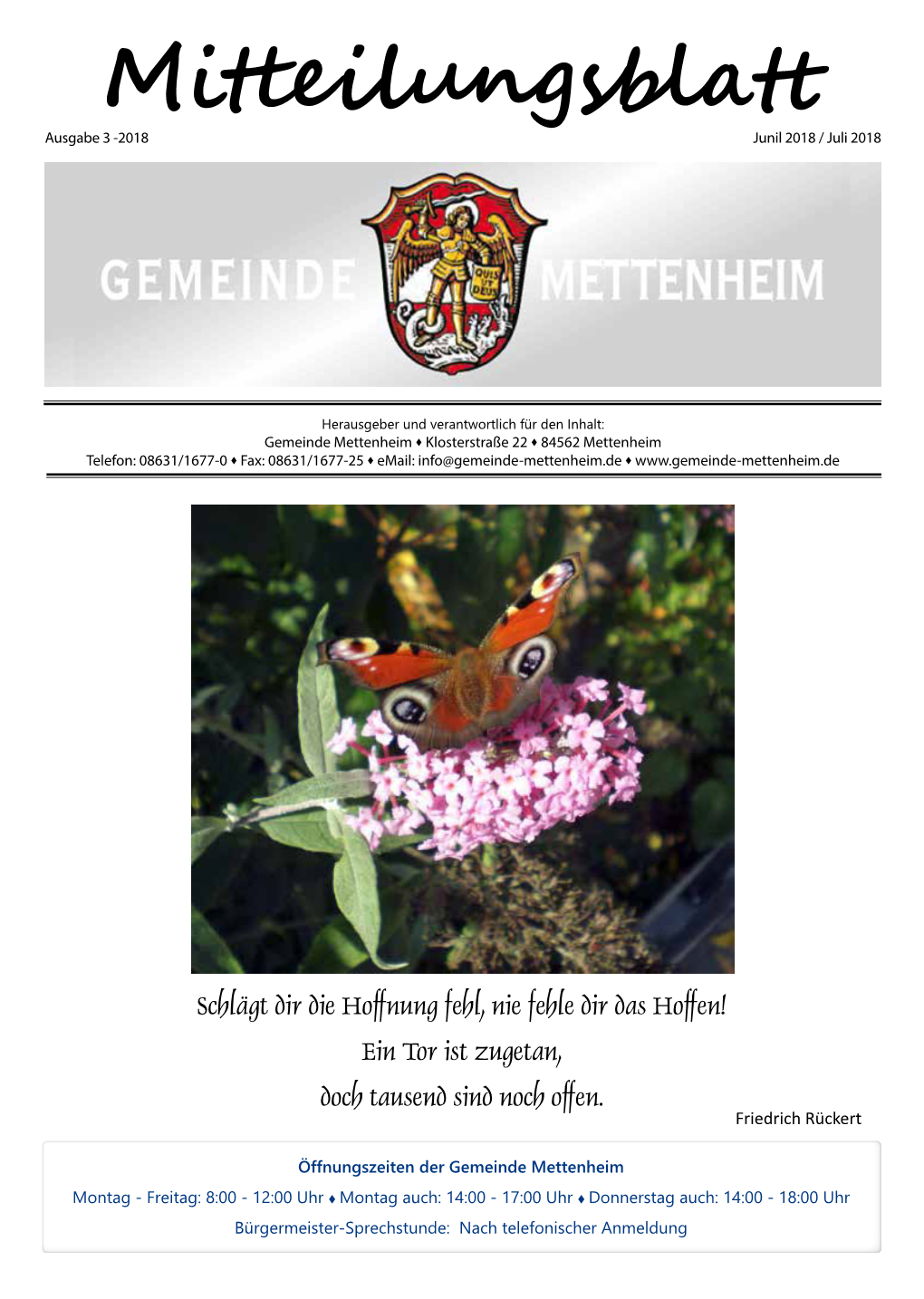 Mitteilungsblatt3 -2018 Junil 2018 / Juli 2018