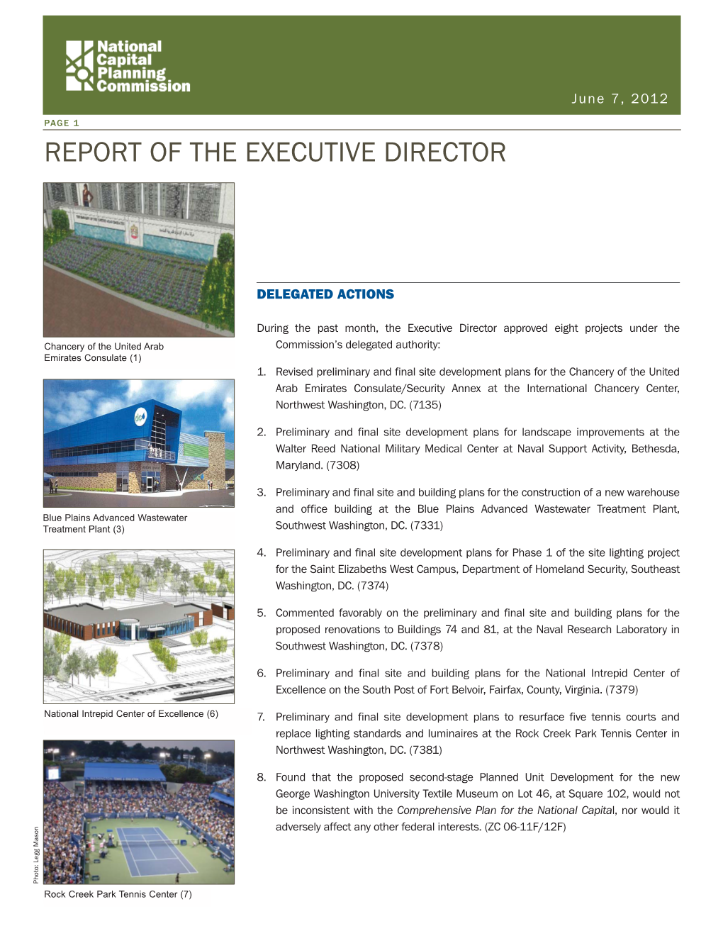 Report of the Executive Director