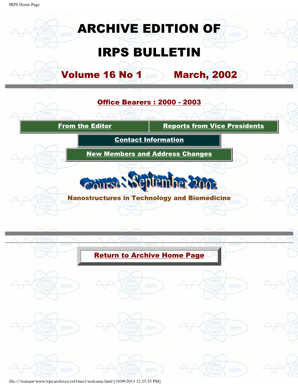 IRPS Home Page