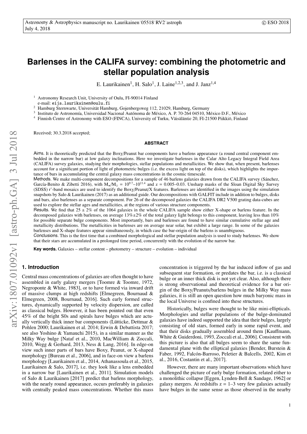 Combining the Photometric and Stellar Population Analysis E