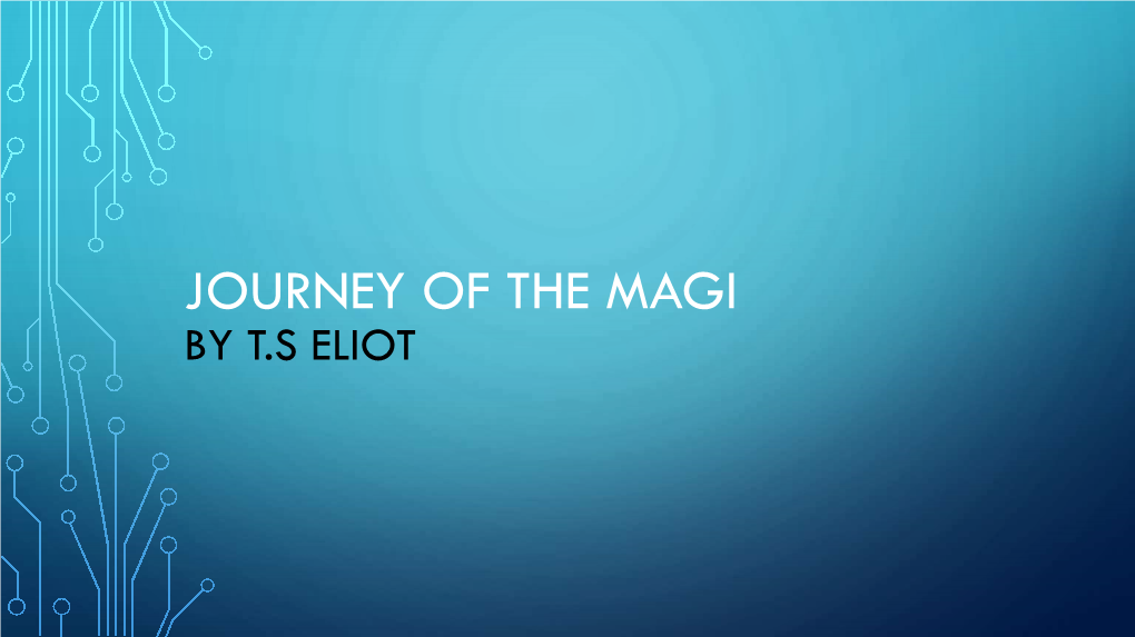 Journey of the Magi