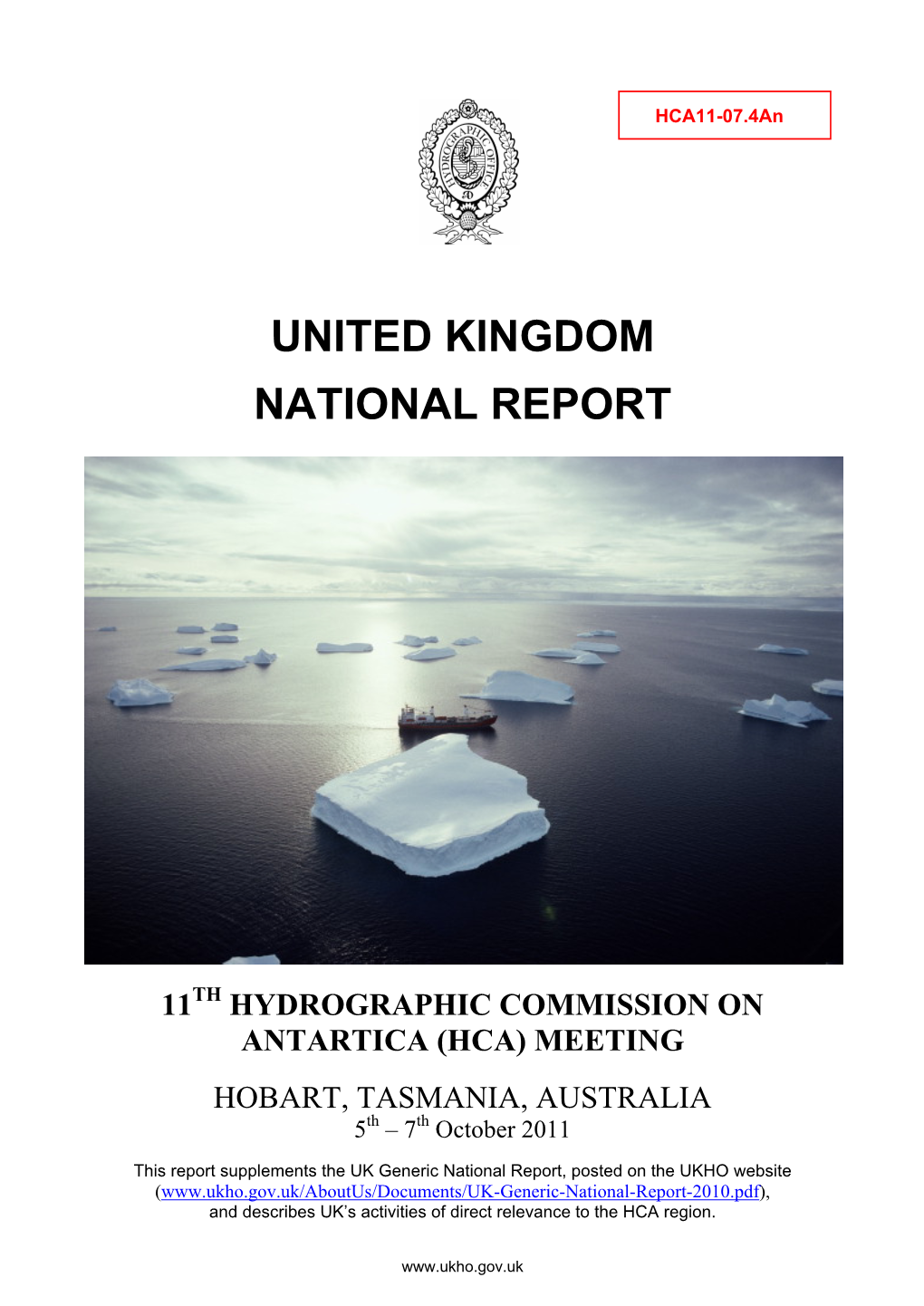 UK National Report to NIOHC 2009
