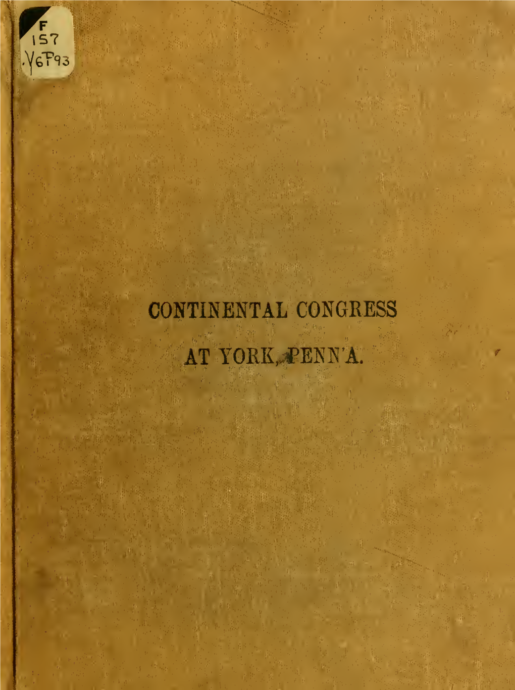 Continental Congress at York, Pennsylvania and York County in the Revolution