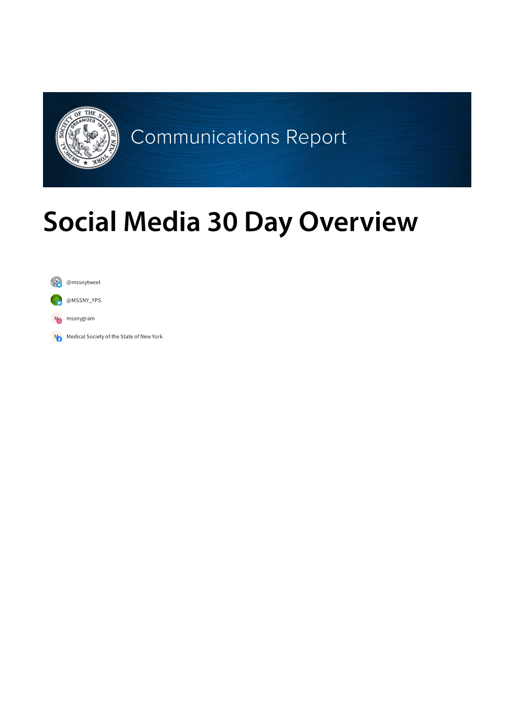 Report from the Division of Communications