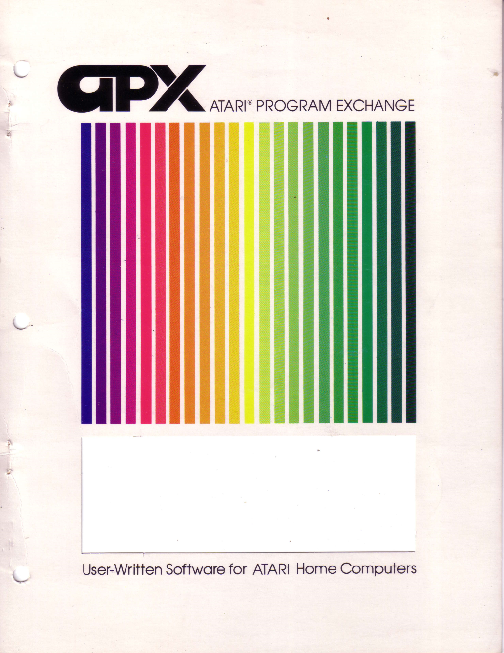 ATARI' PROGRAM EXCHANGE User-Written Softwore for ATARI