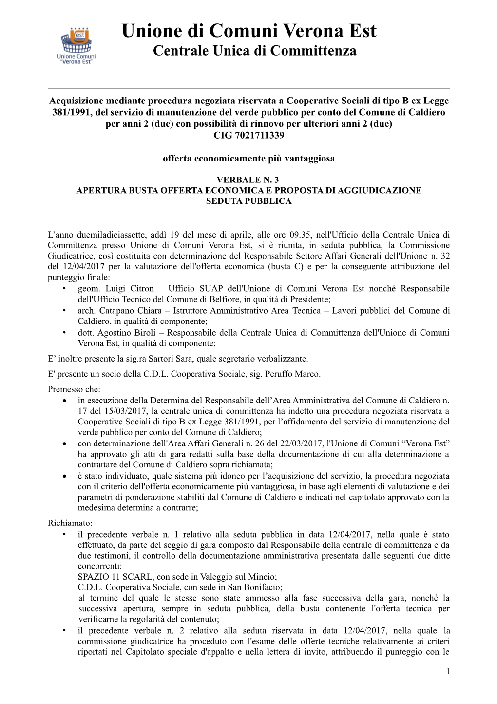 Gara Per Affidamento Lavori Costruzione Nuova Scuola Primaria Lotto A