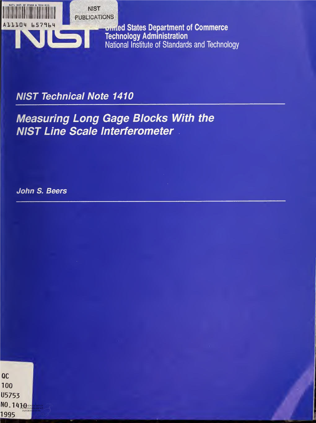 Measuring Long Gage Blocks with the NIST Line Scale Interferometer