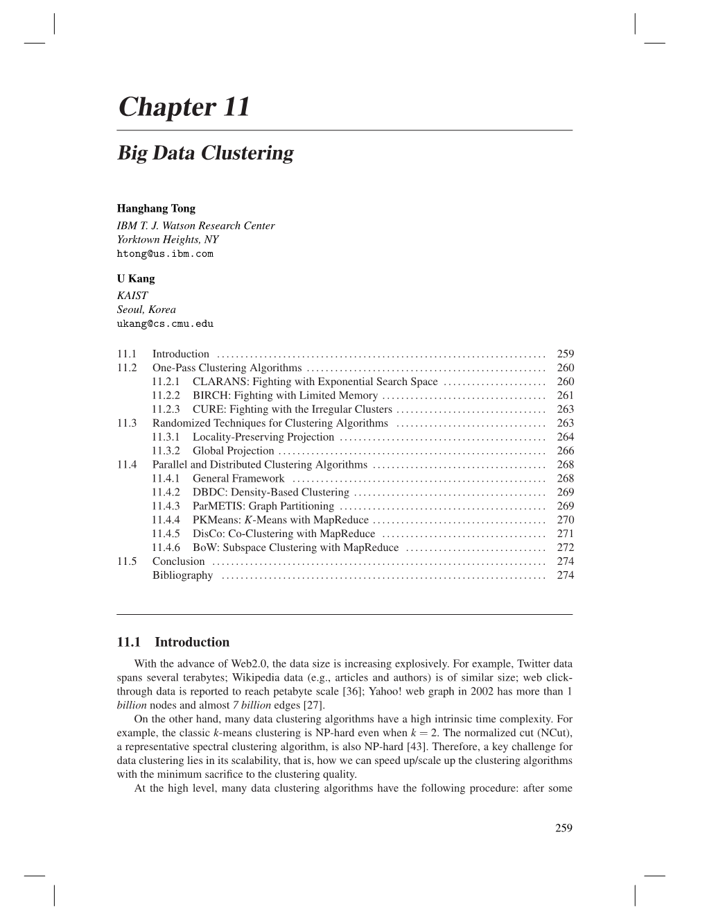 Big Data Clustering