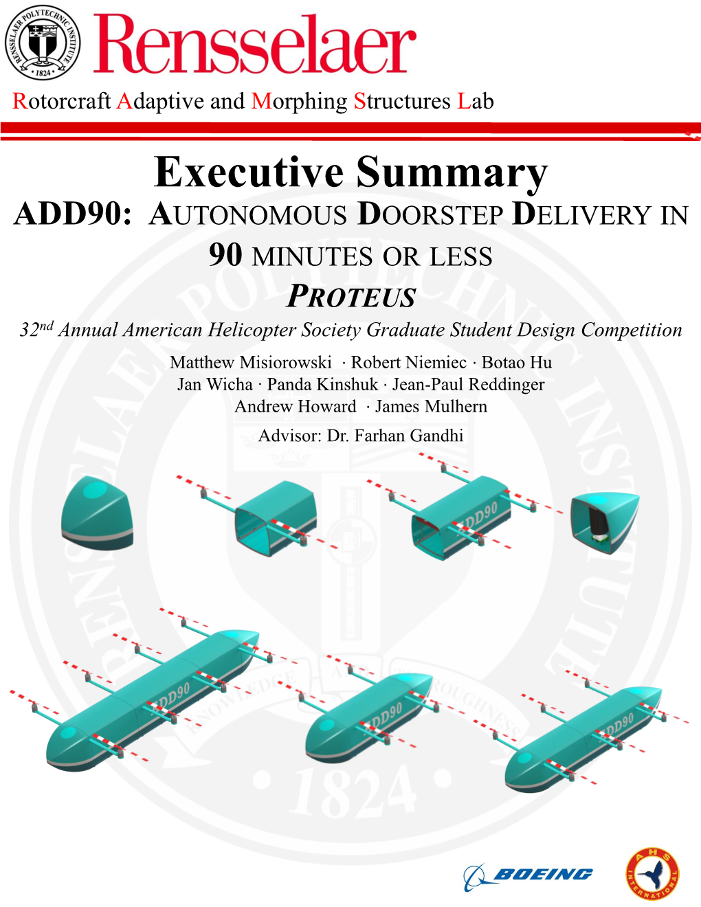 Add90: Autonomous Doorstep Delivery in 90 Minutes Or Less Proteus