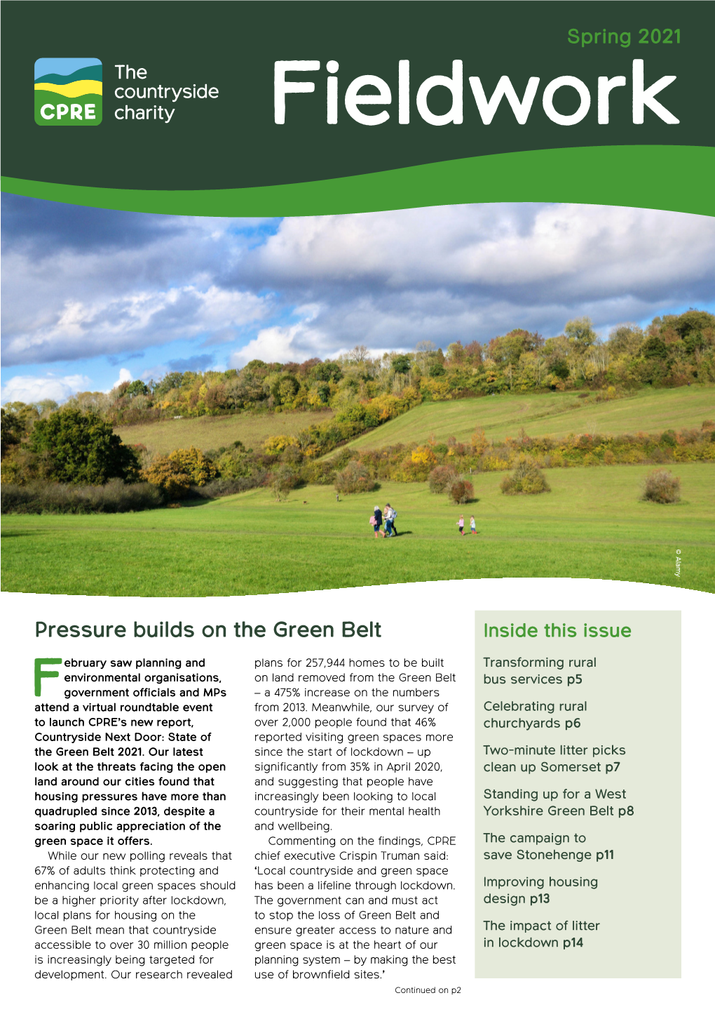 Pressure Builds on the Green Belt Inside This Issue