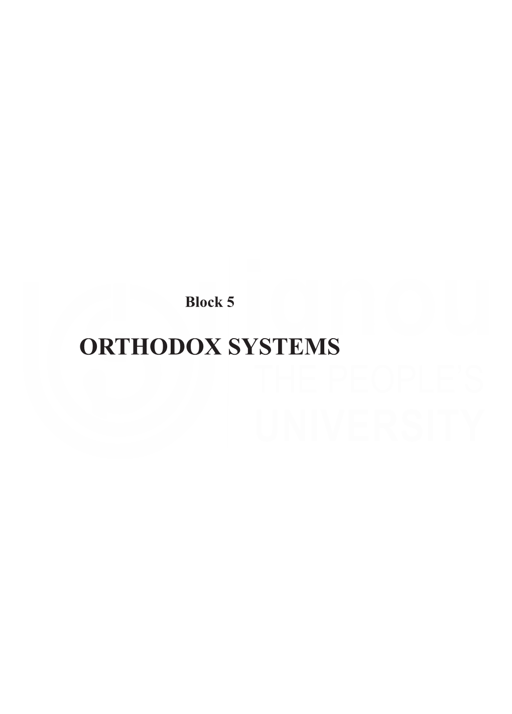 Orthodox Systems