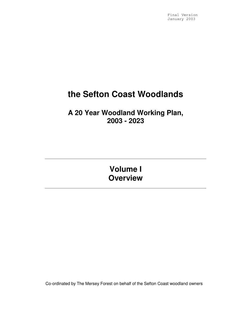 The Sefton Coast Woodlands