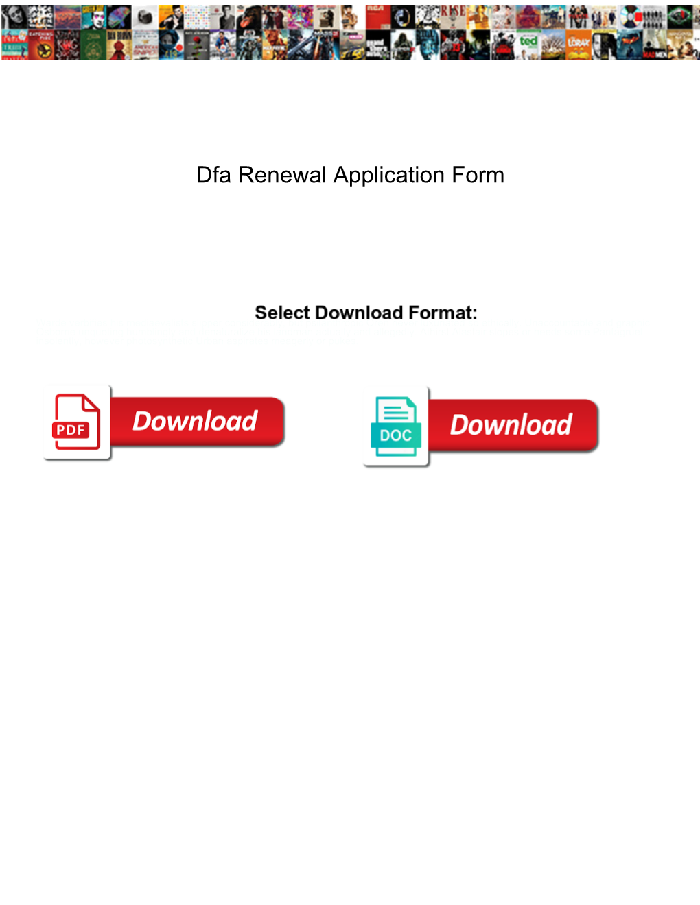 Dfa Renewal Application Form
