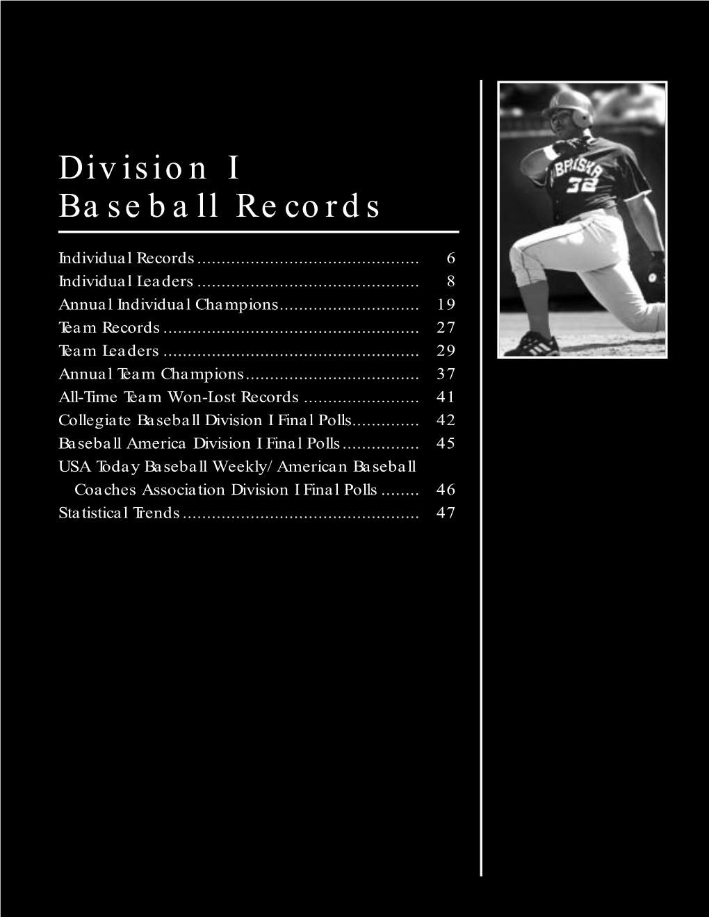 Official 2003 NCAA Baseball & Softball Records Book