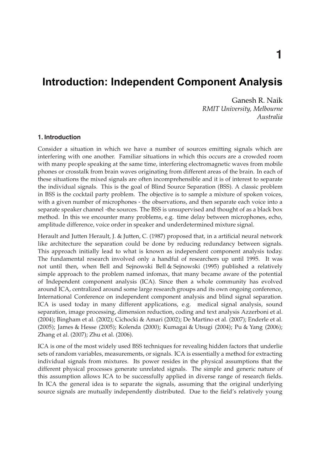 Independent Component Analysis