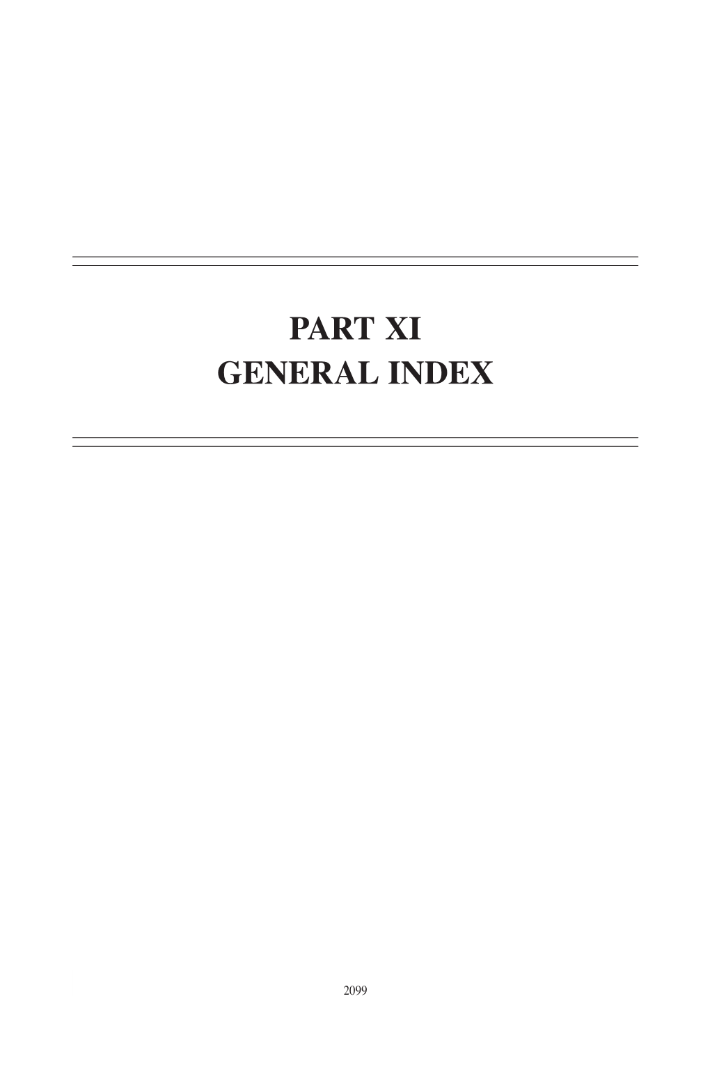 Part Xi General Index