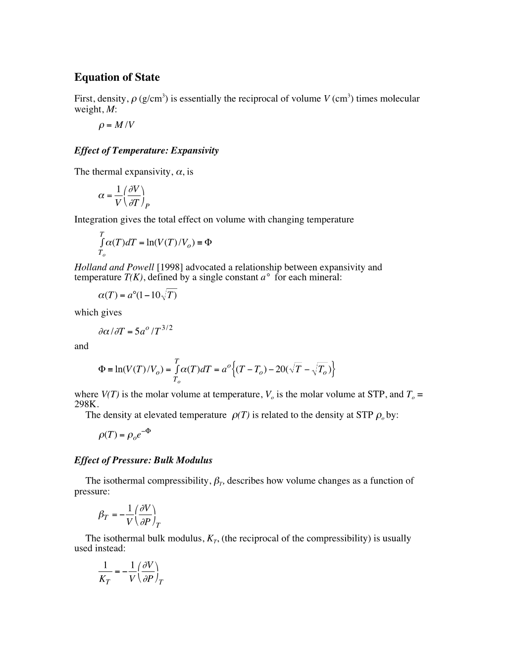 Equation of State