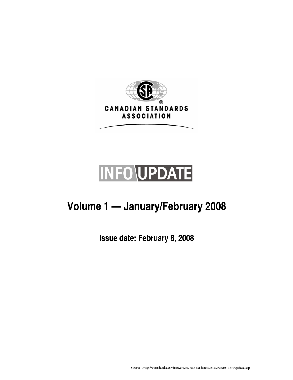 Volume 1 — January/February 2008