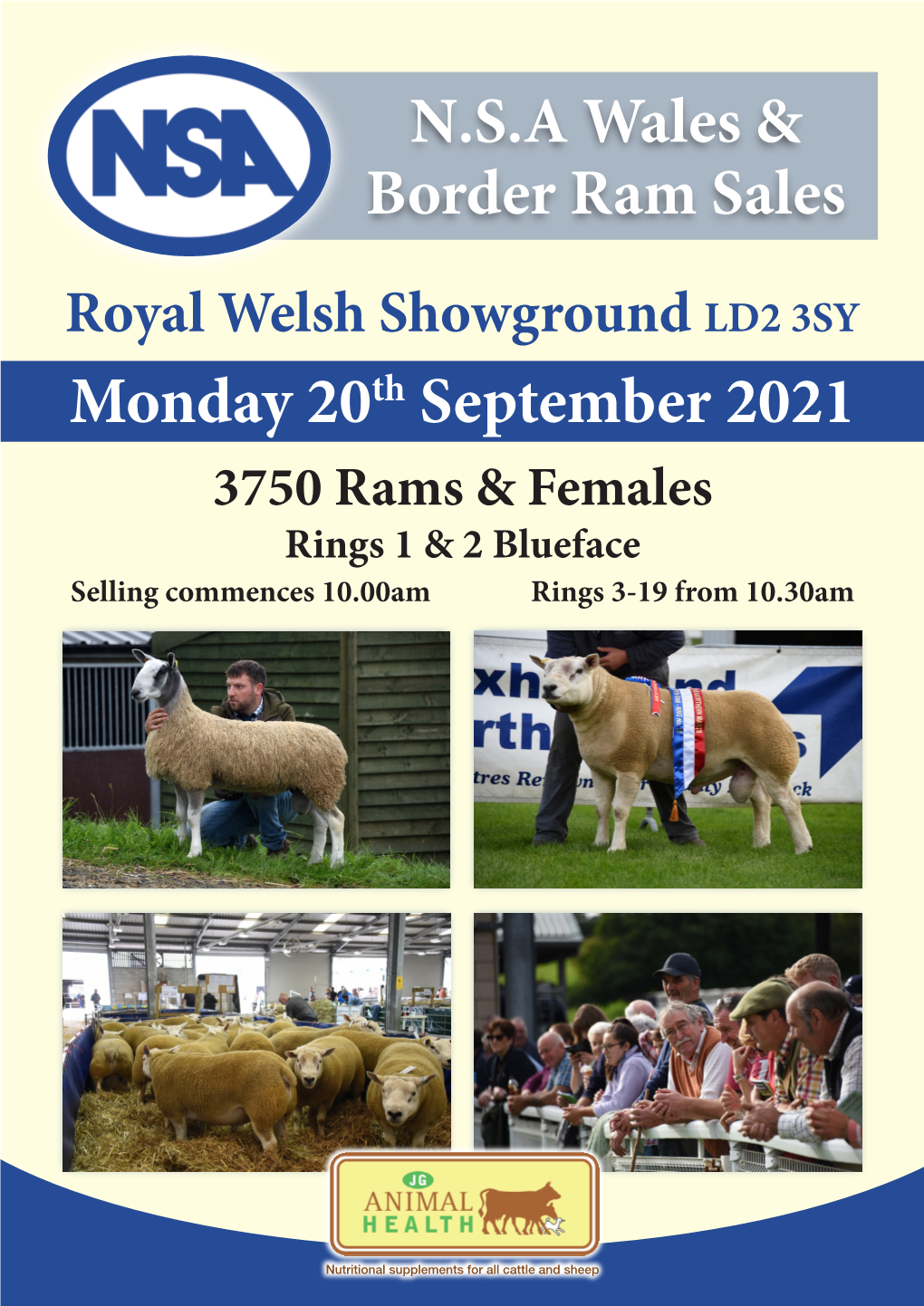 N.S.A Wales & Border Ram Sales Monday 20Th September 2021