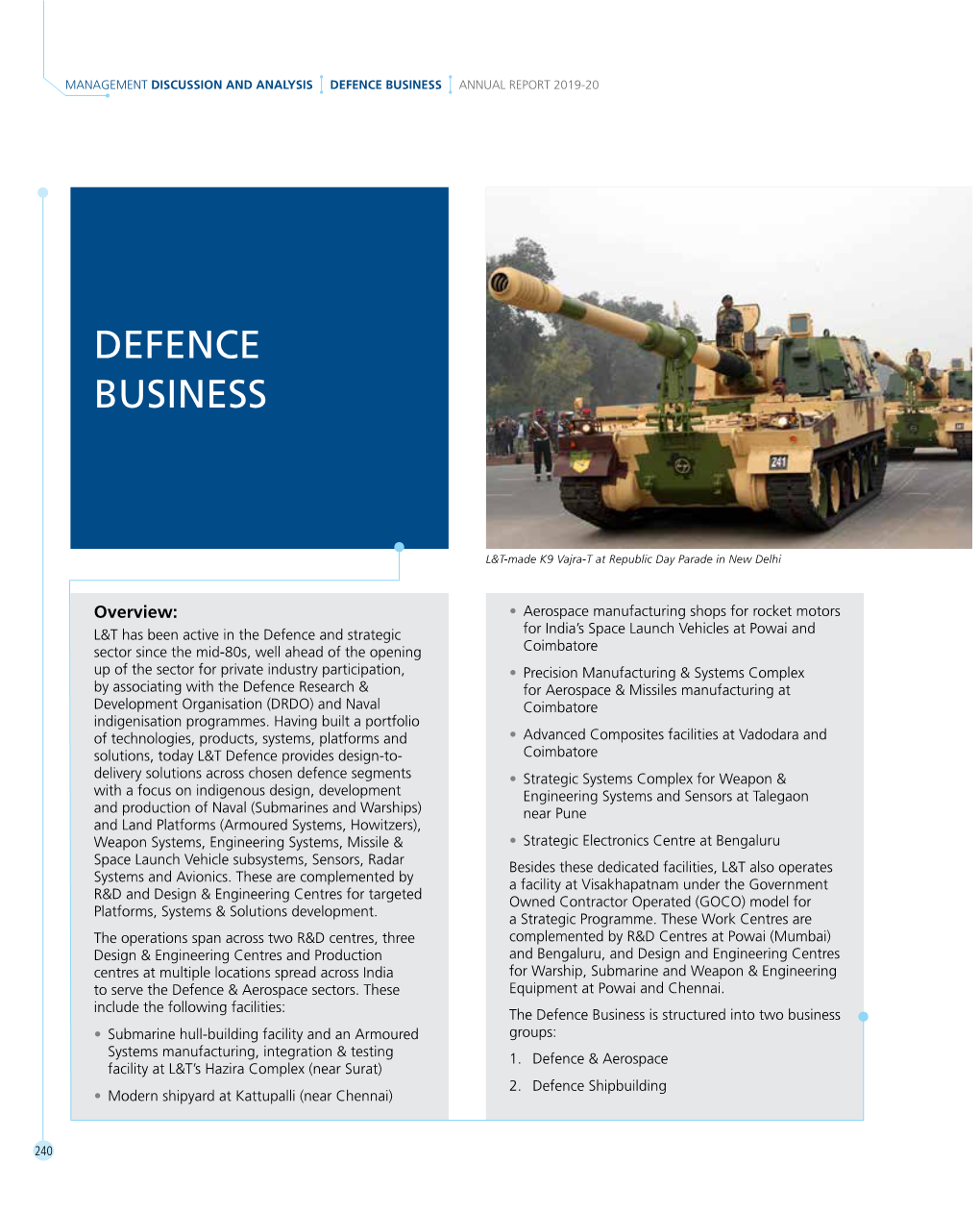 Defence Business Annual Report 2019-20