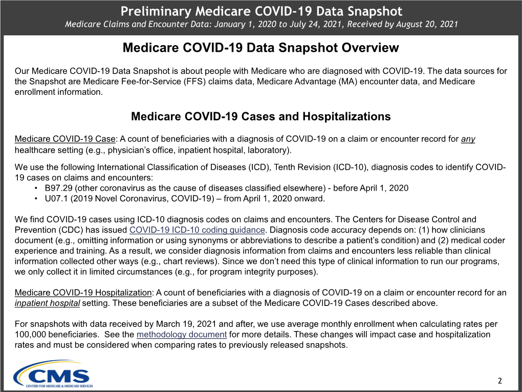 Medicare COVID-19 Data Snapshot Fact Sheet