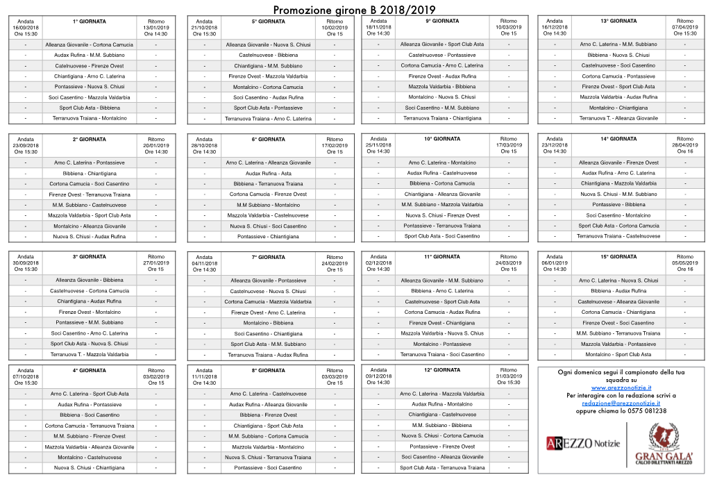 Promozione Girone B 2018/2019