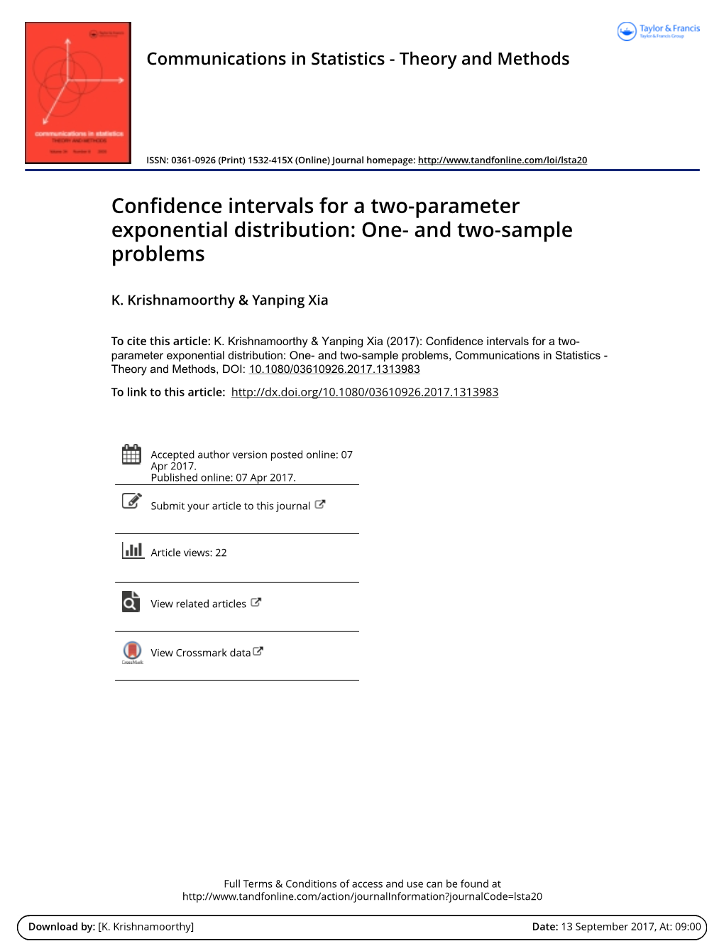 Confidence Intervals for a Two-Parameter Exponential Distribution: One- and Two-Sample Problems