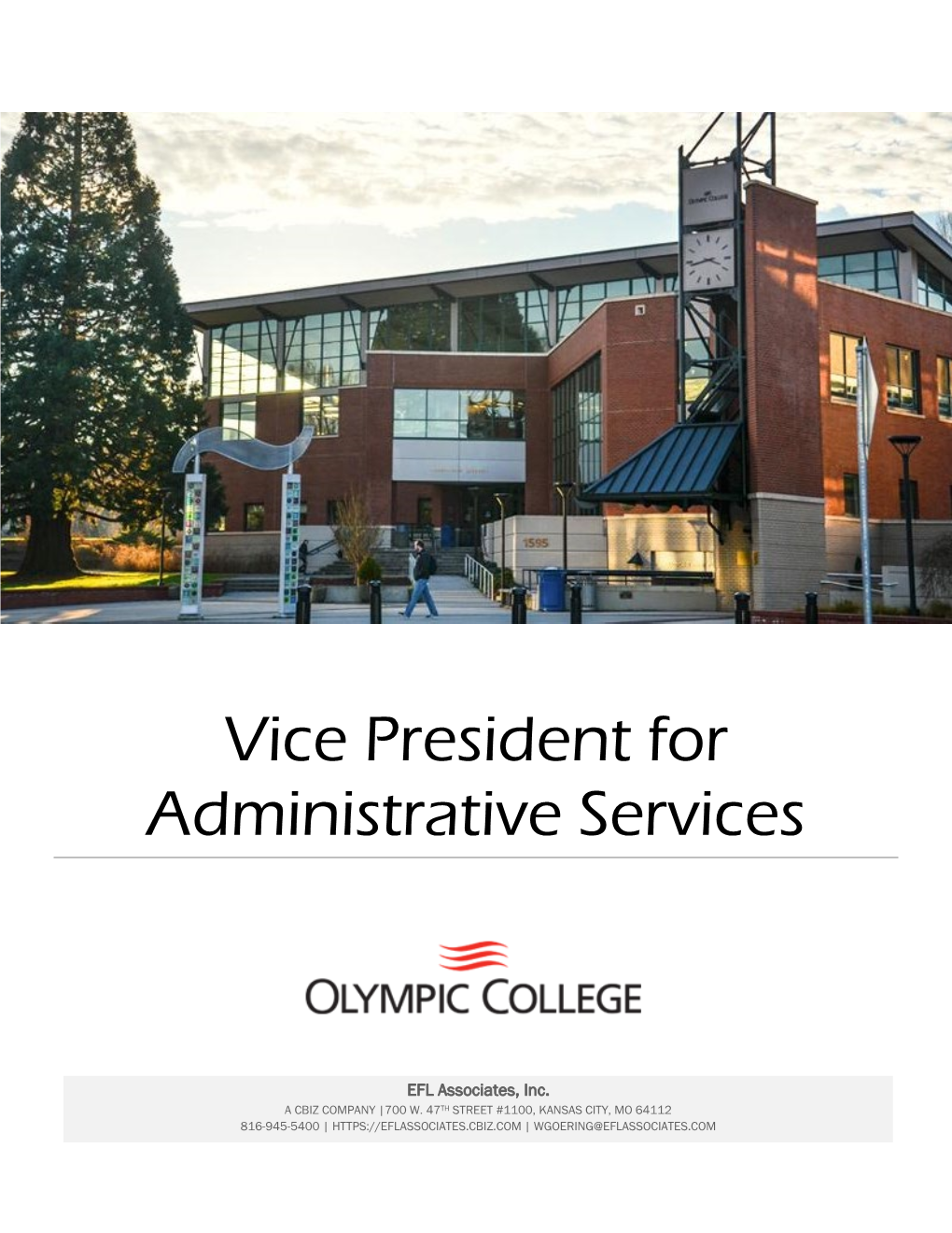 Vice President for Administrative Services Olympic College