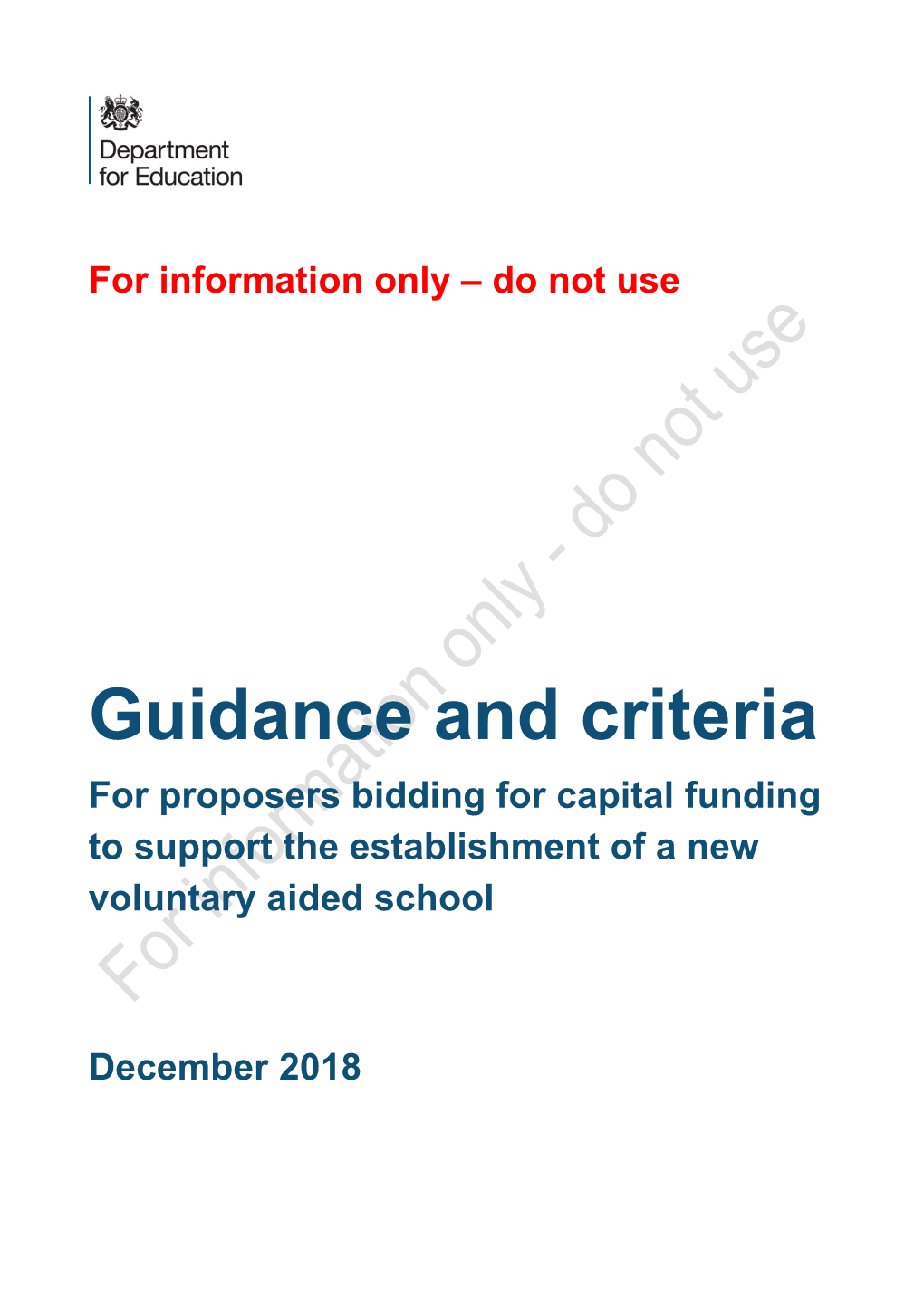 Voluntary Aided School Establishment