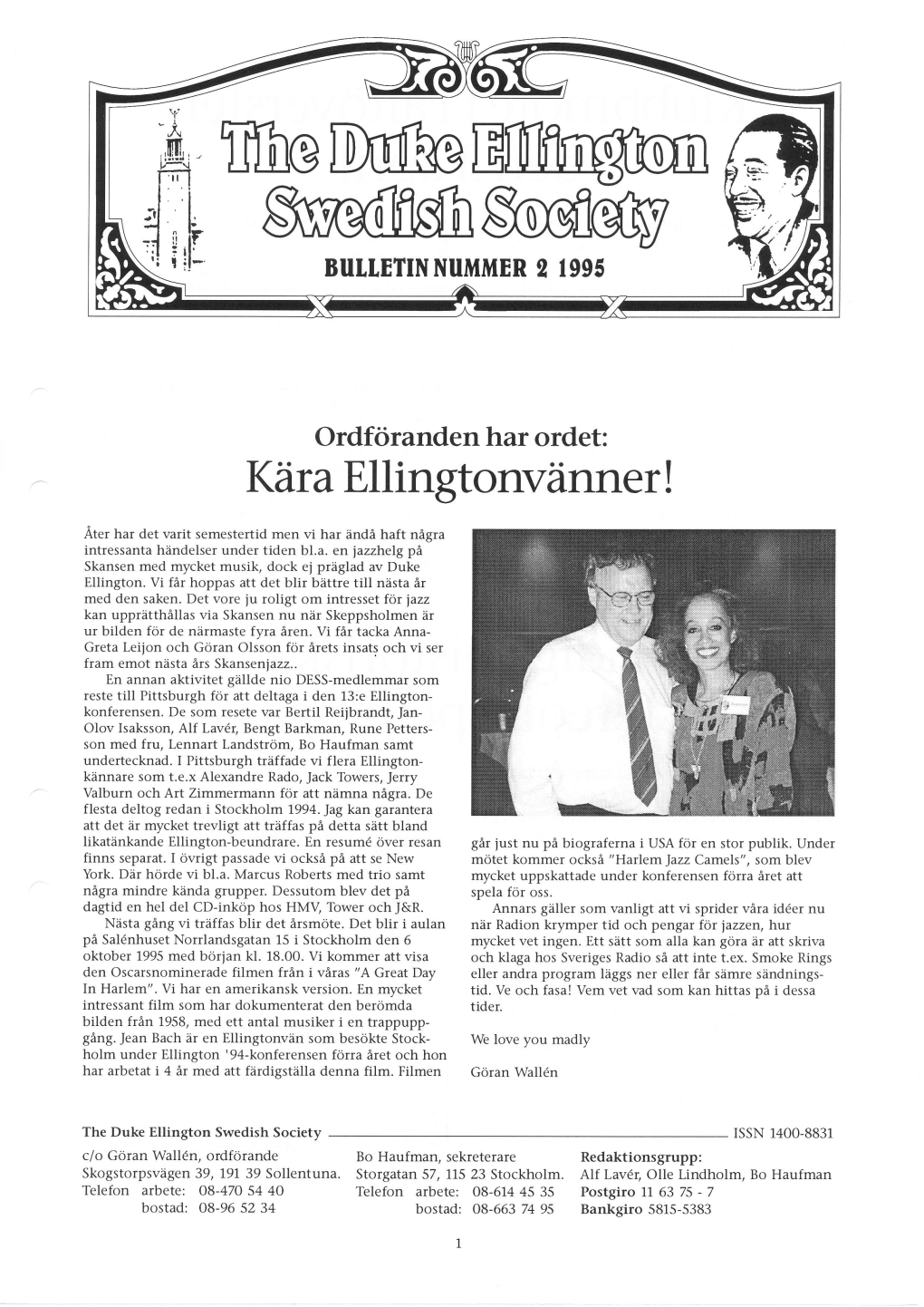 Kära Ellingtonvänner!