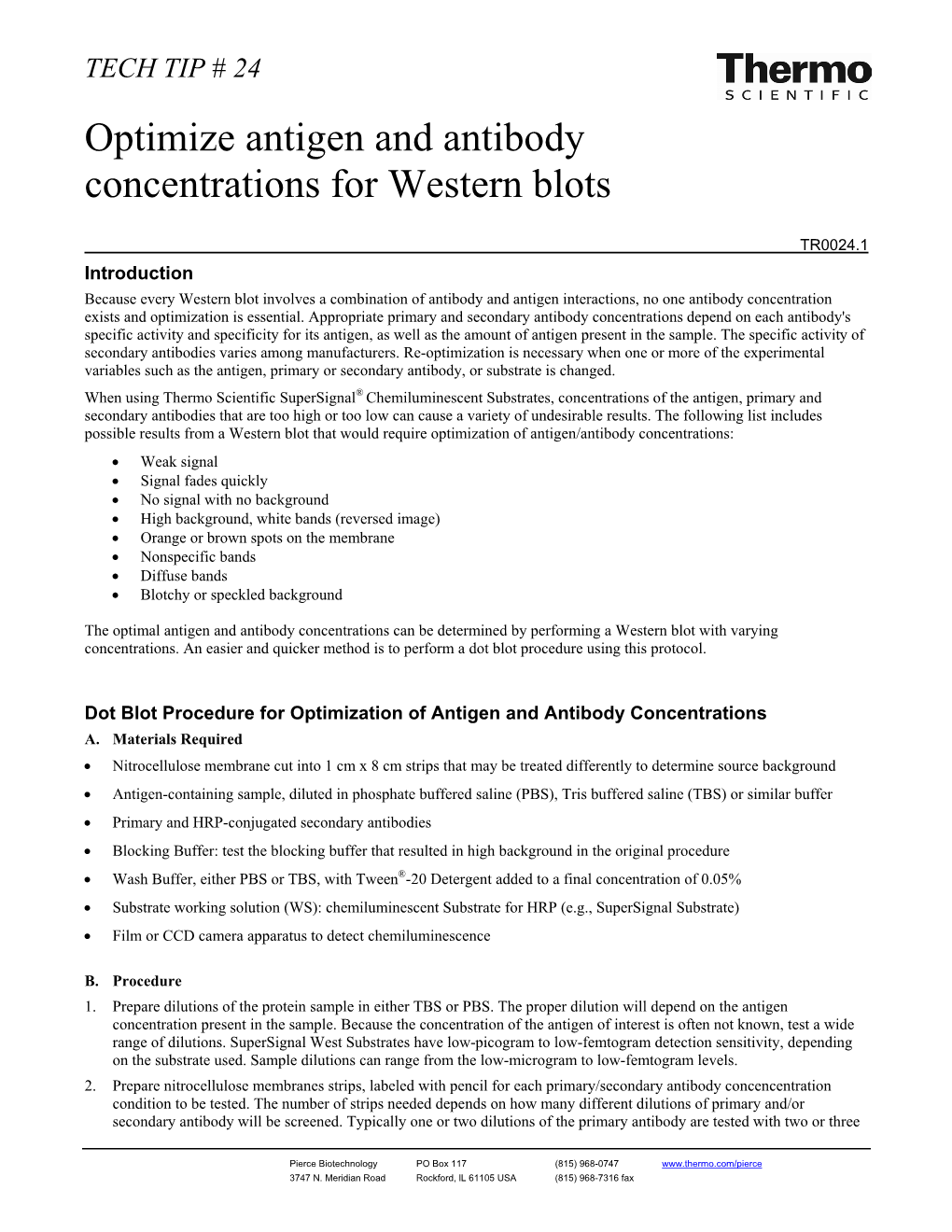 Optimize Antigen and Antibody Concentrations for Western Blots