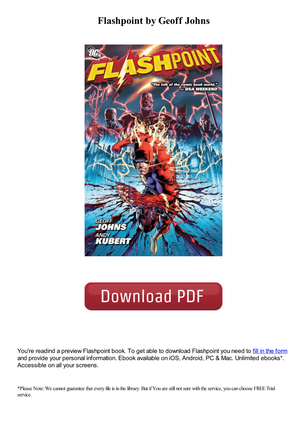 Flashpoint by Geoff Johns