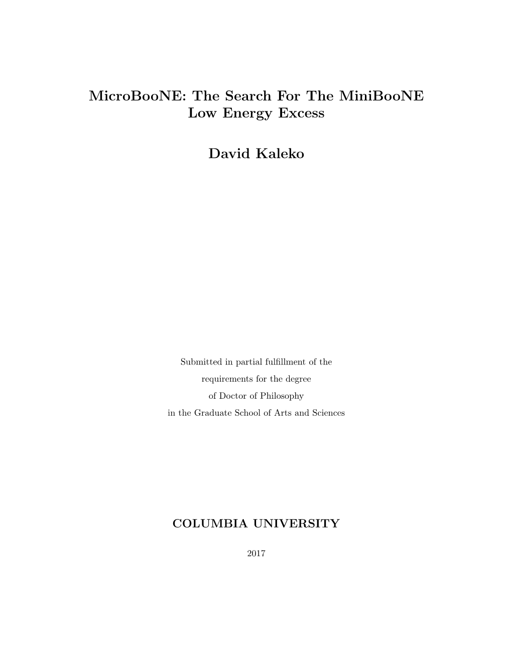 Microboone: the Search for the Miniboone Low Energy Excess