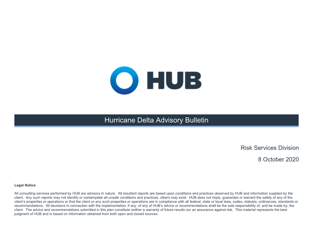 HUB Hurricane Delta Analysis 10.08.2020