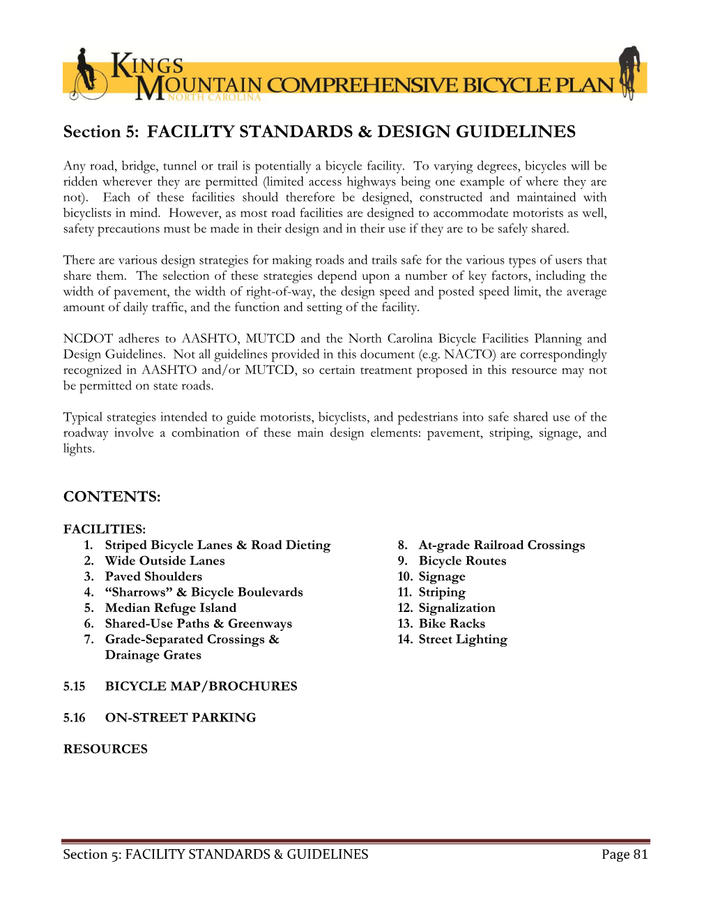 Section 5: FACILITY STANDARDS & DESIGN