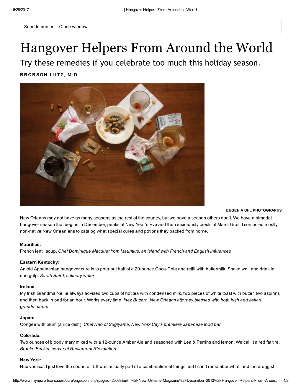 Hangover Helpers from Around the World