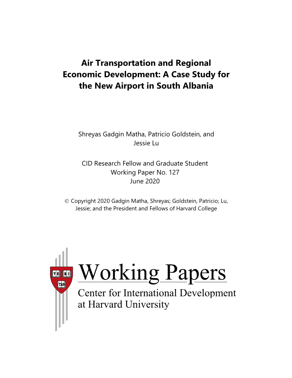 Air Transportation and Regional Economic Development: a Case Study for the New Airport in South Albania