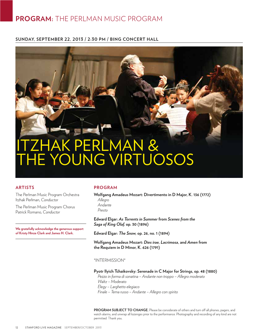 Itzhak Perlman & the Young Virtuosos